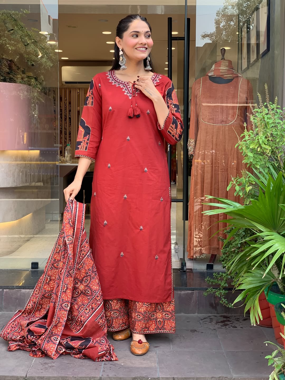 Premium Mul Cotton Kurta Pant and Dupatta Set