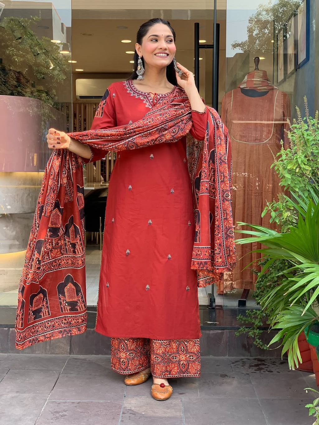 Premium Mul Cotton Kurta Pant and Dupatta Set