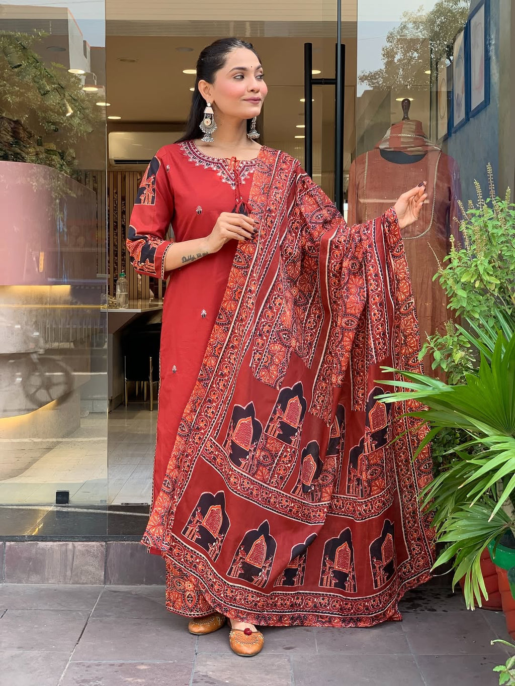 Premium Mul Cotton Kurta Pant and Dupatta Set