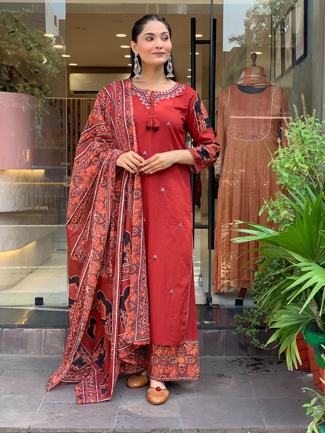 Premium Mul Cotton Kurta Pant and Dupatta Set