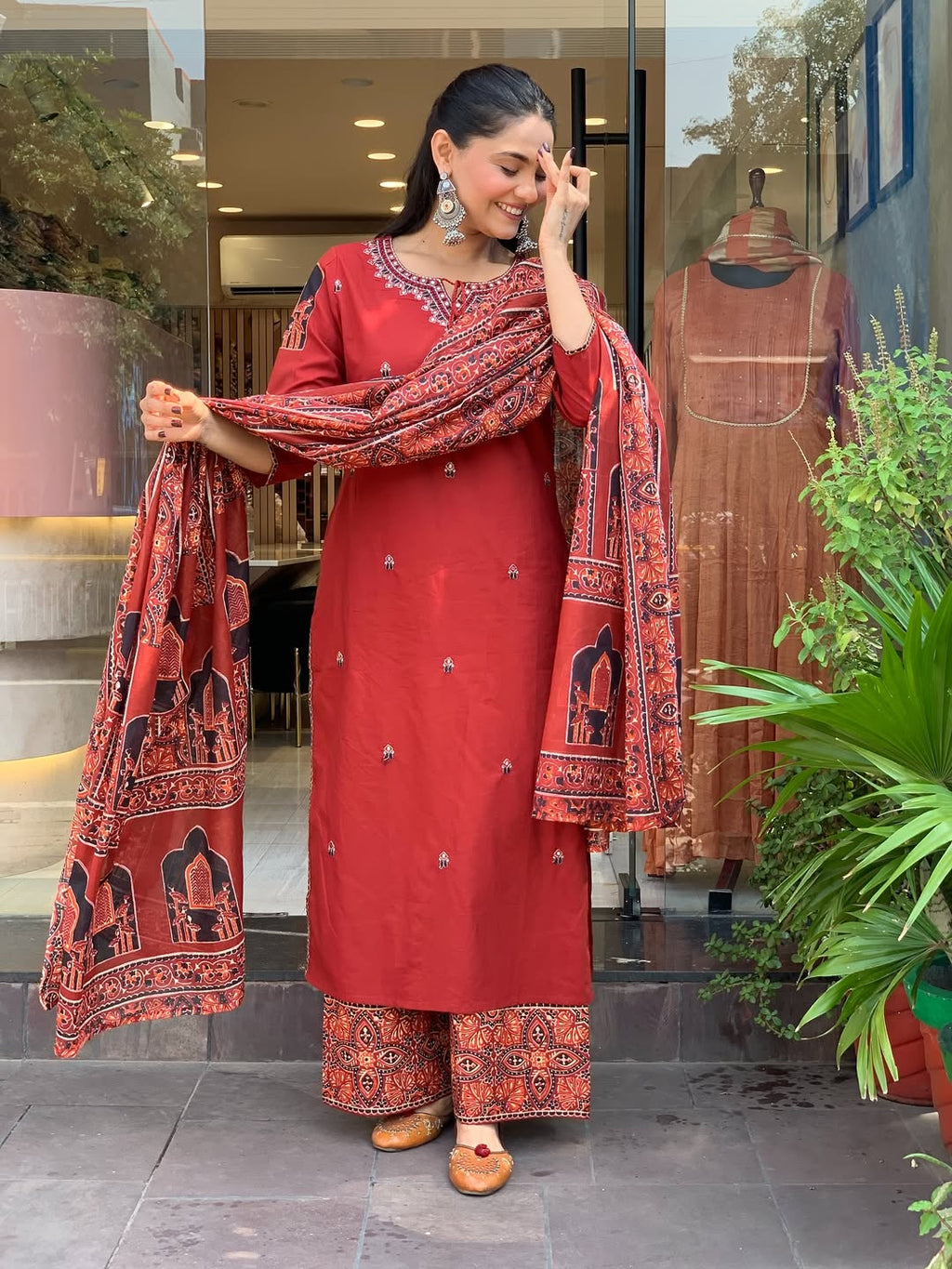 Premium Mul Cotton Kurta Pant and Dupatta Set